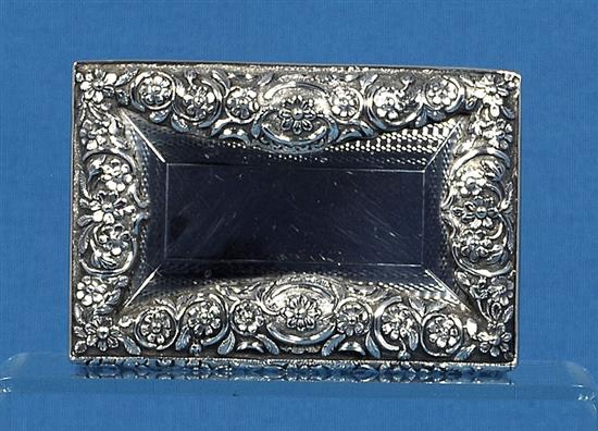 A good William IV engine turned silver table snuff box, by Joseph Wilmore, Length 115mm. Weight 9.9oz 308grams.